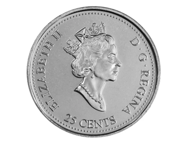 1999 Canadian 25 Cent August The Pioneer Spirit Millennium Quarter BU