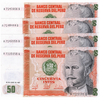 Peru 50 Centimos Banknote Fancy Serial R7125777Q Triple 7 UNC