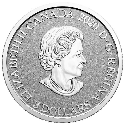 2020 Canada Silver  $3 Pacific Dogwood - British Columbia - Floral Emblems Rev