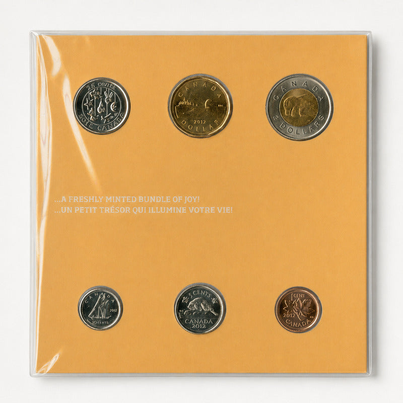 2012 Canada Baby Gift Set 6-Coin RCM BU Special 25¢ Mobiles Folder