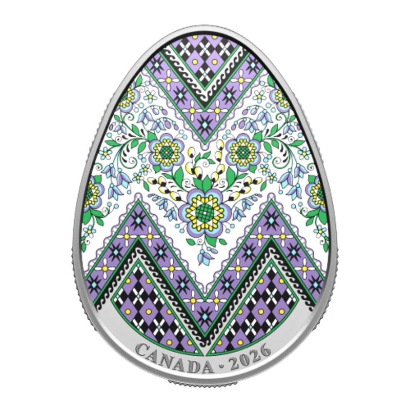 2026 Canada $20 Pysanka Ukrainian Easter Egg .9999 Silver Proof Coin