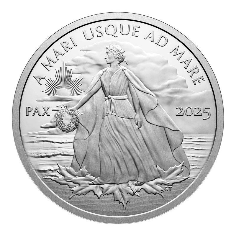 2025 Canada $1 Peace Dollar 1 oz .9999 Pure Silver Proof Coin Lady Peace