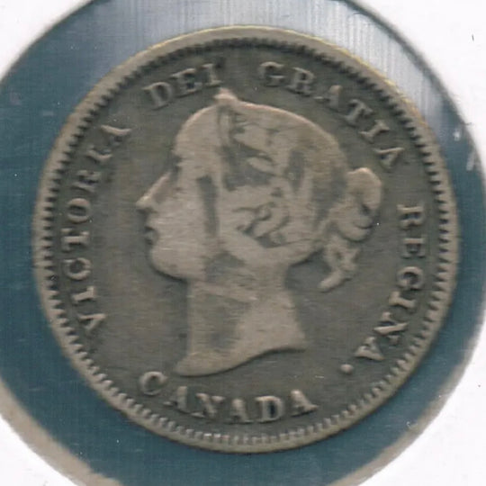 1882 H kanadische 5 Cent VF seltene Münze Silbermünze Stichtag