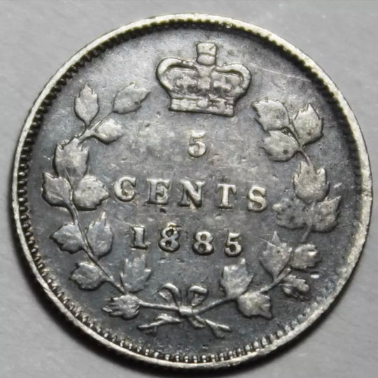 1882 H kanadische 5 Cent VF seltene Münze Silbermünze Stichtag