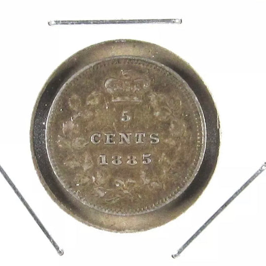 1882 H kanadische 5 Cent VF seltene Münze Silbermünze Stichtag