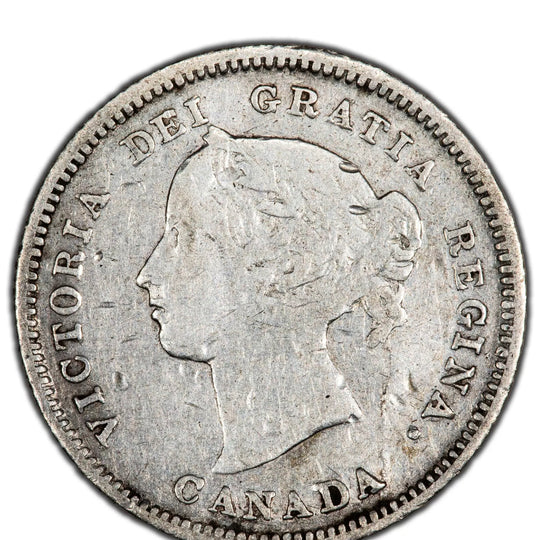 1882 H kanadische 5 Cent VF seltene Münze Silbermünze Stichtag