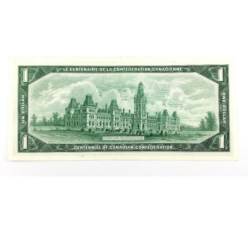 1967 One Dollar Canadian Banknote 1$ Bank Of Canada UNC