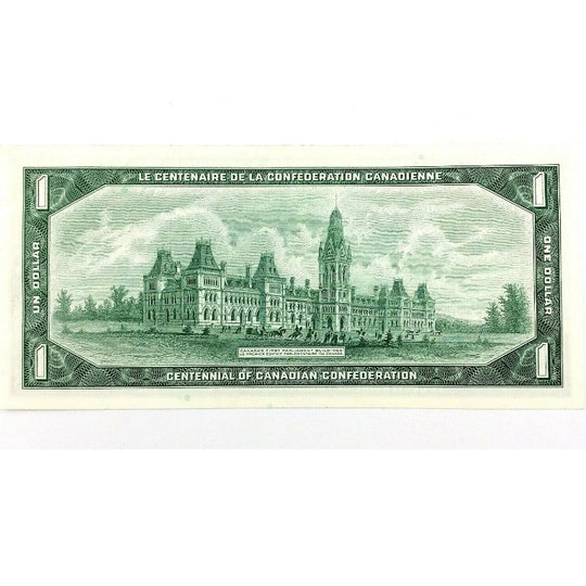 1967 One Dollar Canadian Banknote 1$ Bank Of Canada UNC