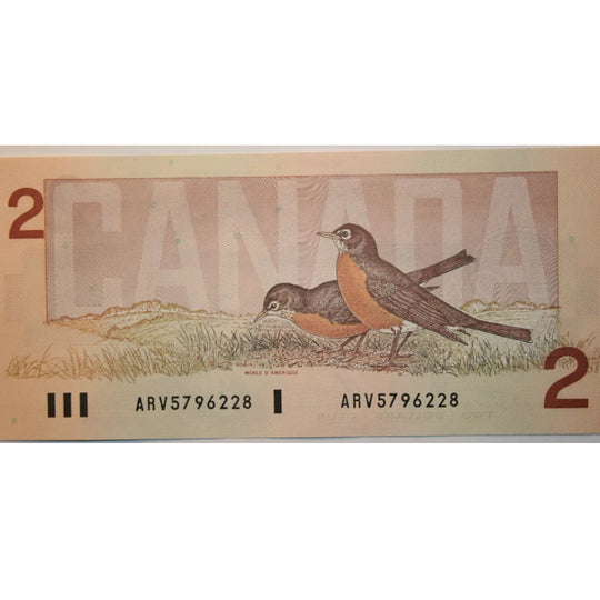 1986 Canadian Two Dollar Banknote 2$ Bank Of Canada Uncirculated Currency