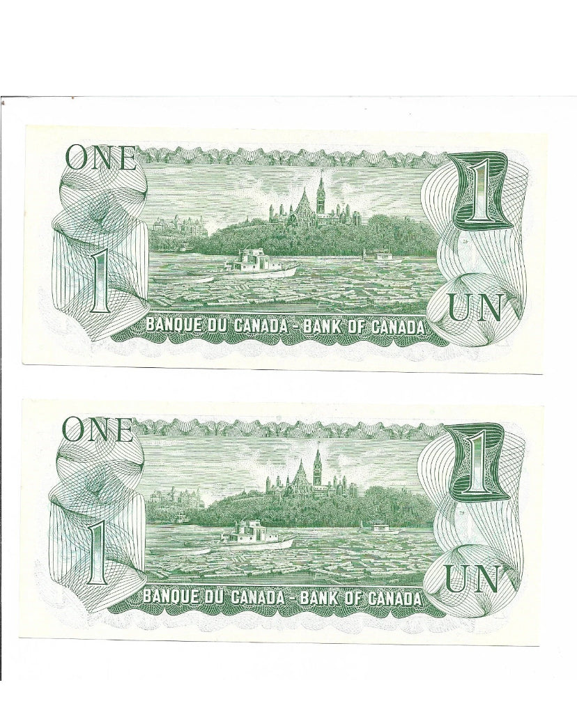 1973 $1 Bank Of Canada Banknote Lawson-Bouey  UNC