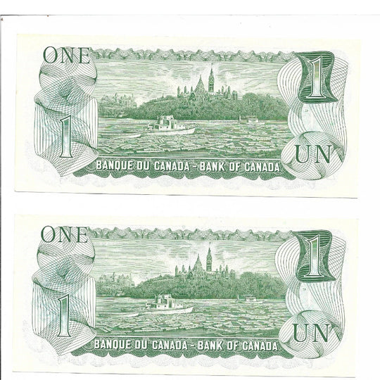 1973 Billet de 1 $ de la Banque du Canada Lawson-Bouey UNC
