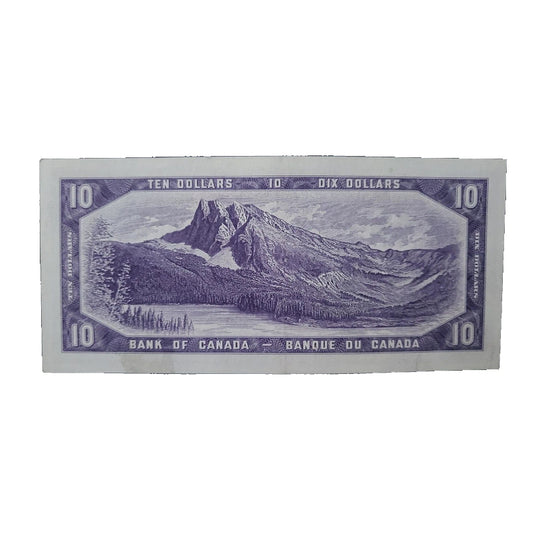 1954 Bank of Canada $10  Note Beattie-Rasminsky  BC - AU