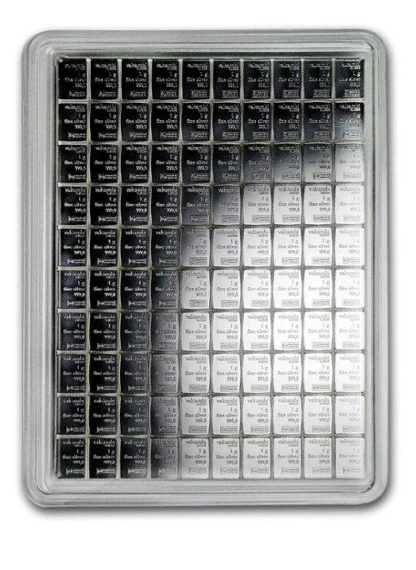 Valcambi Suisse Gram .999 Solid Silver Combi Bar Genuine 1 G Fractional Bullion