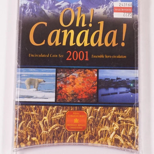 Oh! Canada! Uncirculated 7  Coin -Set 2001 Royal Canadian Mint