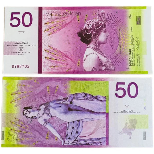 Netherlands, 50 Gulden, Private Issue Polymer, Mata Hari UNC