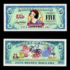 2002 Snow White $5 Disney Dollar Craft Gift For  Kids
