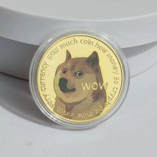 Lucky Coin -  Colored  Craft Gift Coin“ Dog Coin” In Plastic Capsule