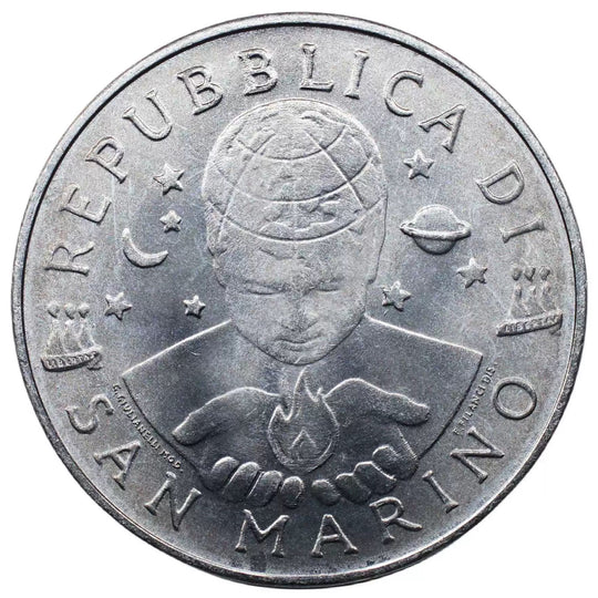 2000 San Marino  10 Lire amoretto Cupid 22mm Alum coin UNC