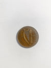 1928-1937 Ireland 1 penny  hen harp copper coin VG