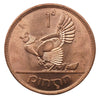 1968 Ireland 1 penny  hen harp copper coin UNC