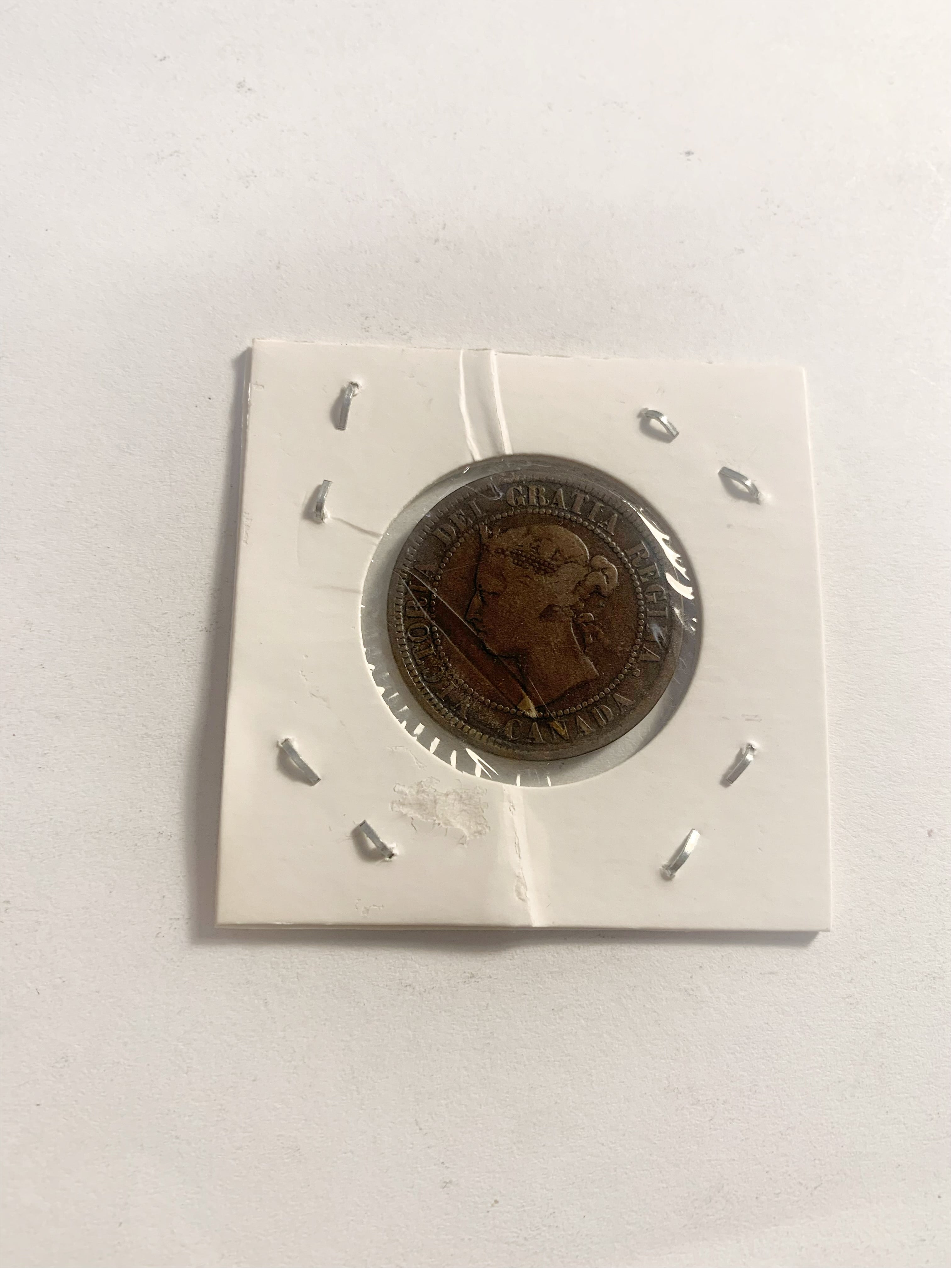 1888 Canadian Queen Victoria large Penny Coin VG
