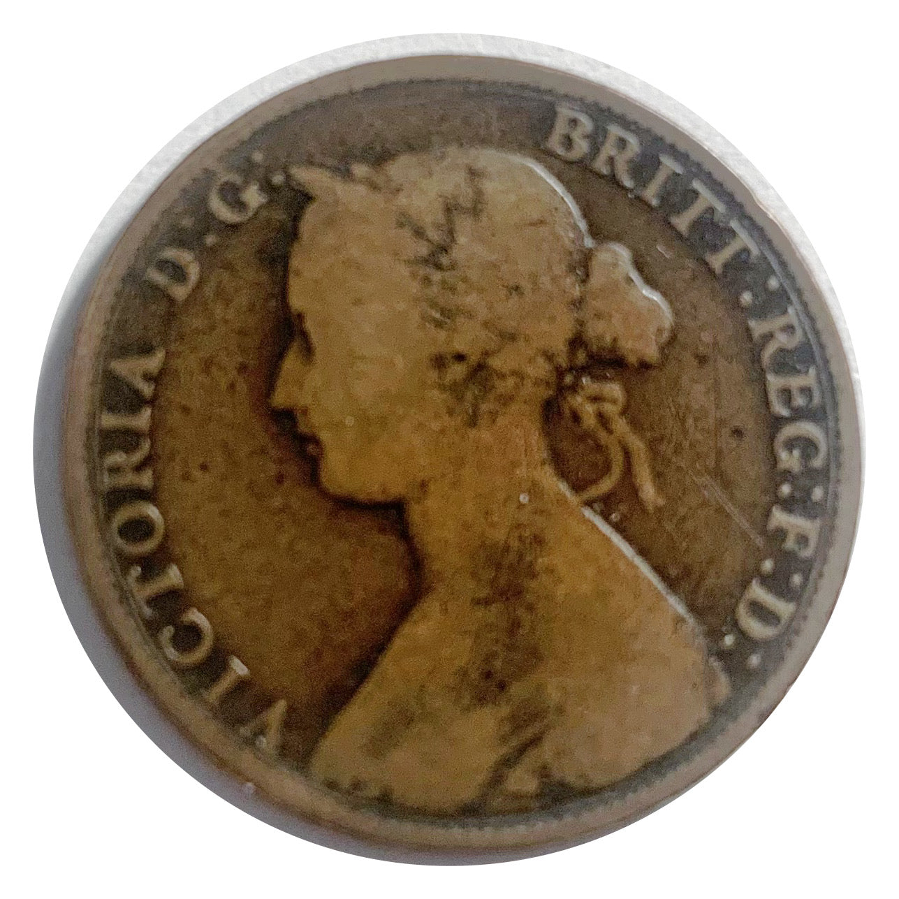 1861 New Brunswick Large One Cent Penny Coin VG