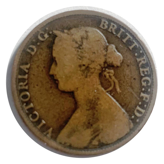 1861 New Brunswick Large One Cent Penny Coin VG