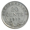 1912 Newfoundland Silver 20 Cents Coin VF
