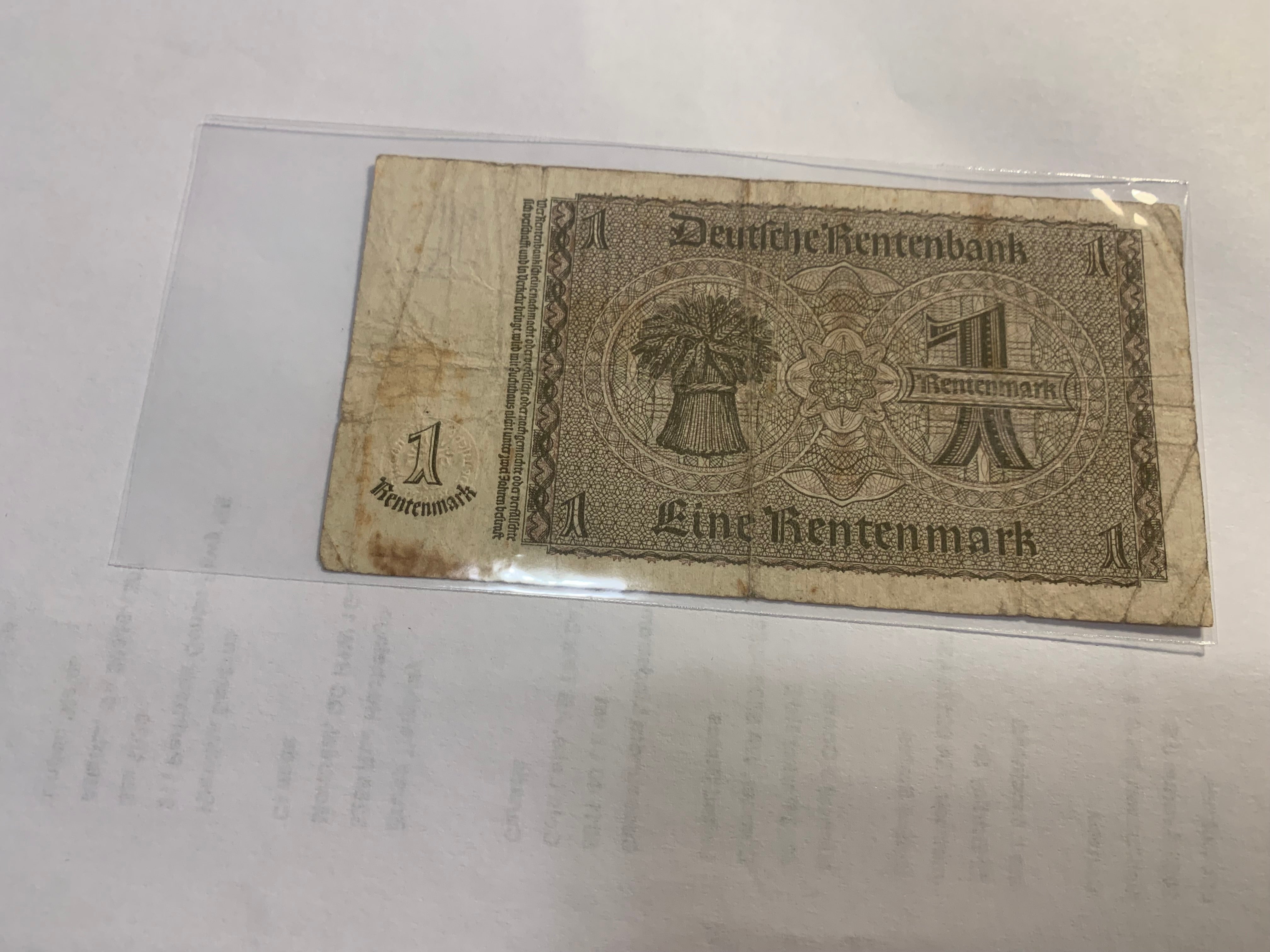 Germany bank certificatebanknoteA pension mark Berlin 30. January 1937