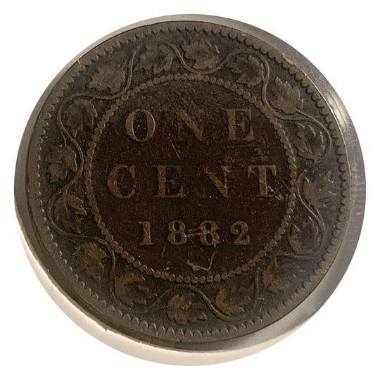 1882 H Queen Victoria one cent  large Penny coin VG