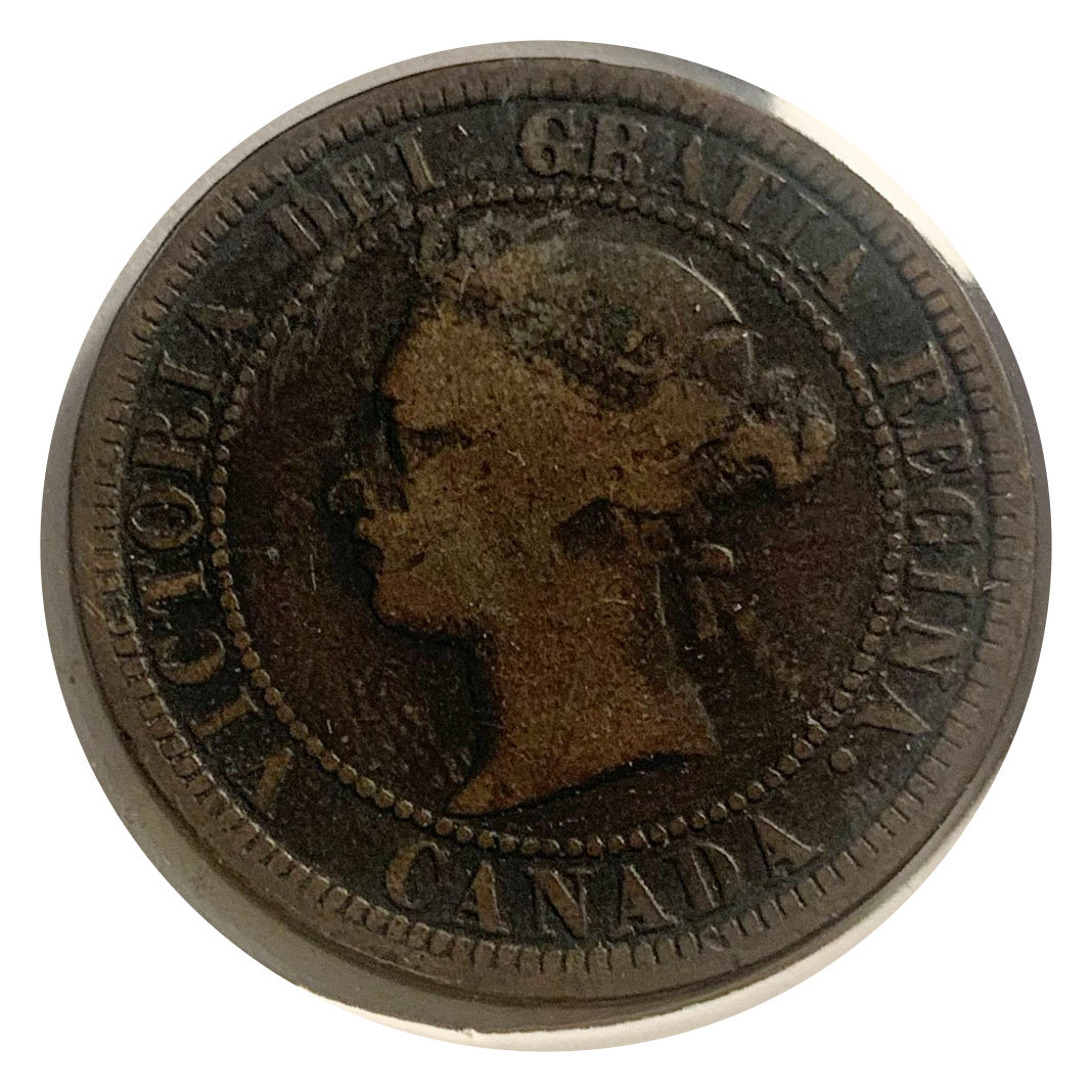 1882 H Queen Victoria one cent  large Penny coin VG