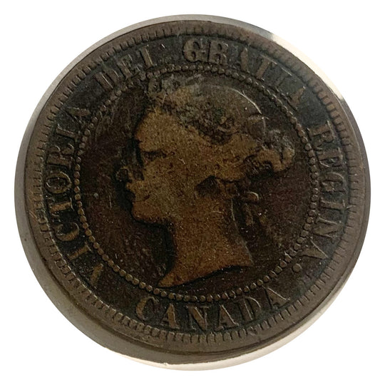 1882 H Queen Victoria one cent  large Penny coin VG