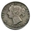 1876 H  Newfoundland 5 Cents Silver Coin Rare VG
