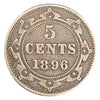 1896 Newfoundland 5 Cents Silver Coin