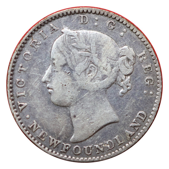 1870 Newfoundland Silver 10 Cents Coin G