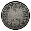 1870 Newfoundland 5 Cents Silver Coin Rare VG