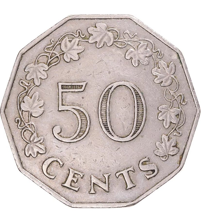 1972 Malte 50 cents TTB