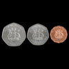1987 Uganda 3 coins set Collection set UNC