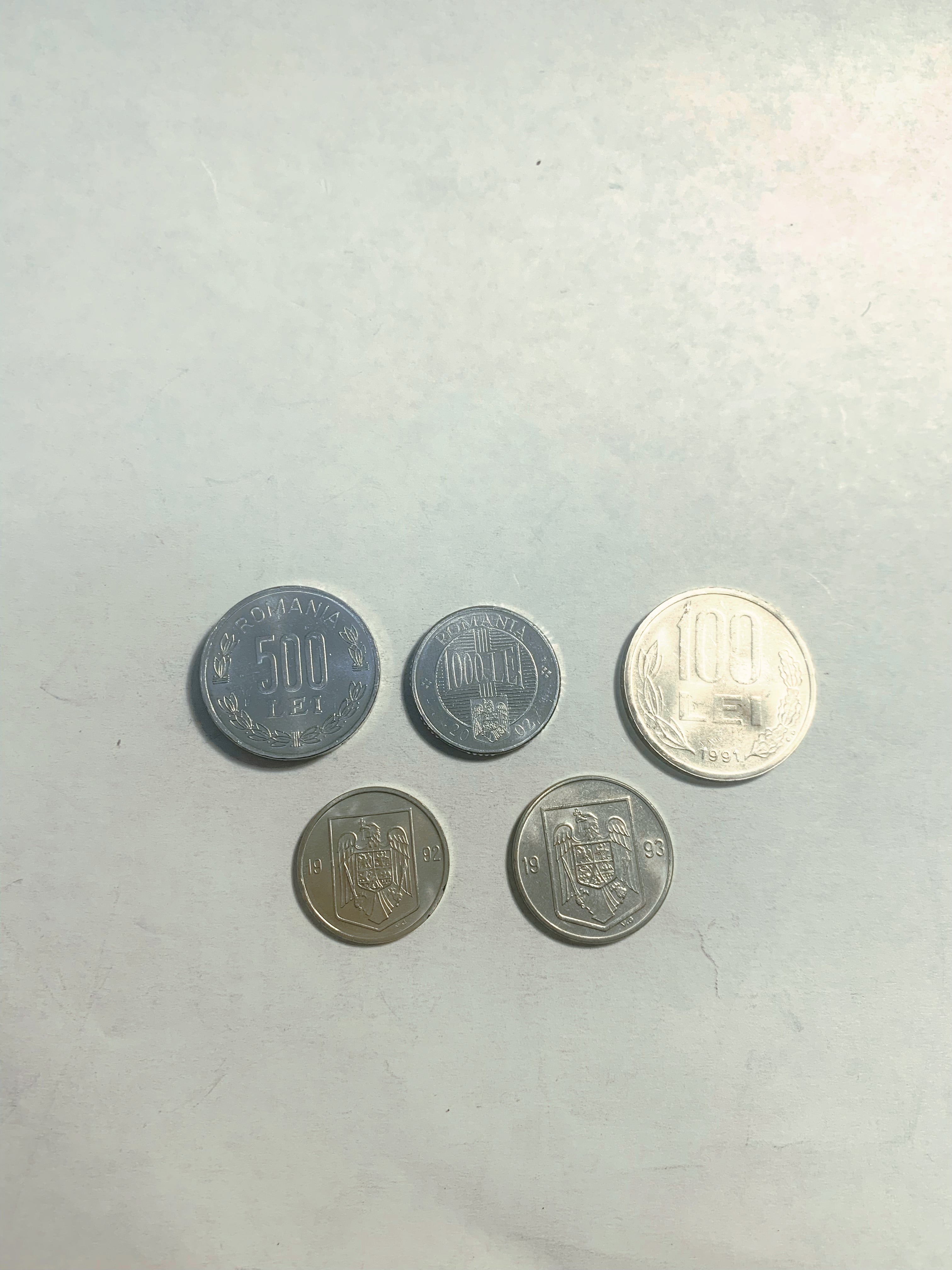 Romania 5 Coins Set collection Set UNC rare