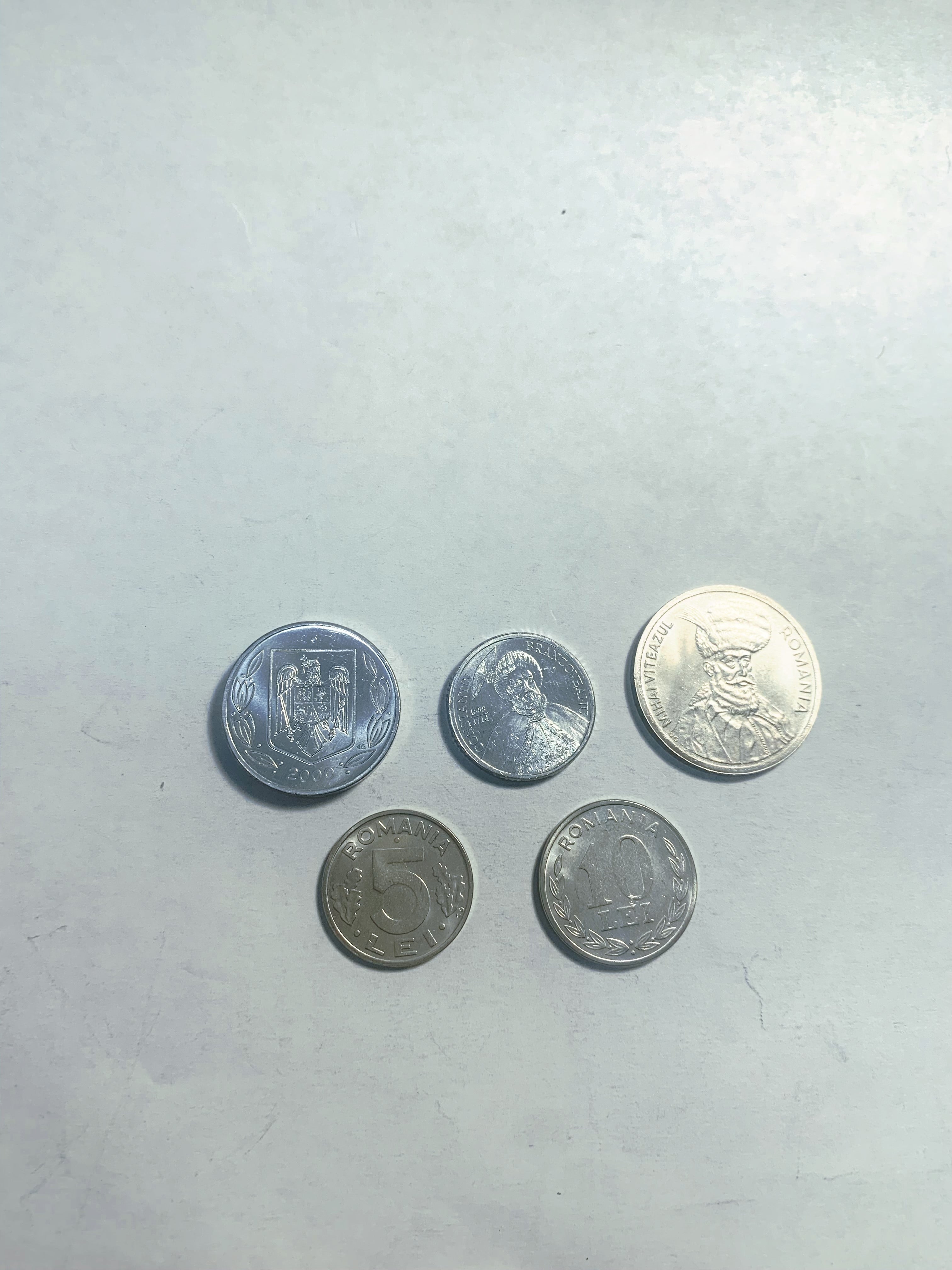 Romania 5 Coins Set collection Set UNC rare