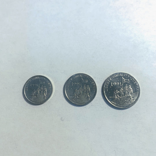 1997 Eritrea 3 coin Animal set UNC