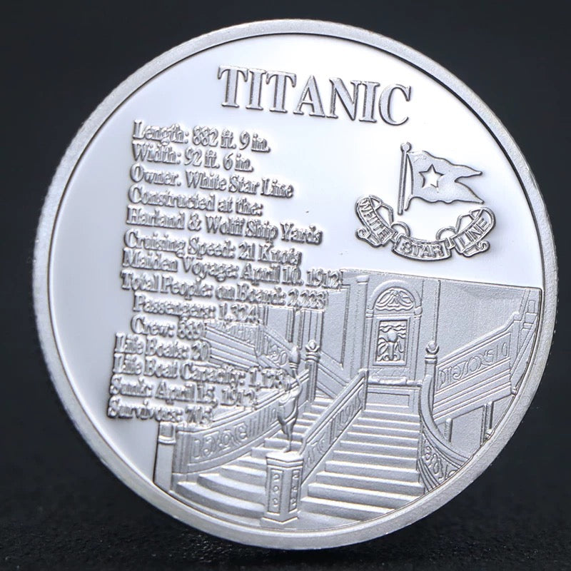 Lucky Coin The Last Voyage  Gift Coin Colored in Protective Plastic Capsule Silver plated