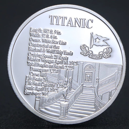 Lucky Coin The Last Voyage  Gift Coin Colored in Protective Plastic Capsule Silver plated