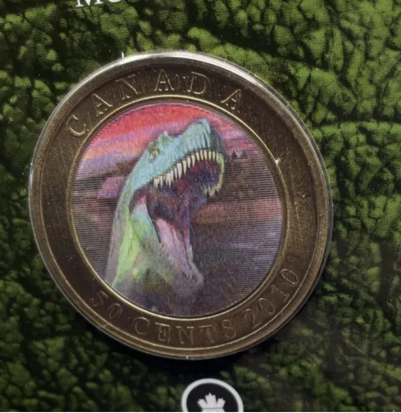 2010 Canada  Lenticular 50 Cent - Royal Tyrrell Dinosaur Museum 6 Trading Cards