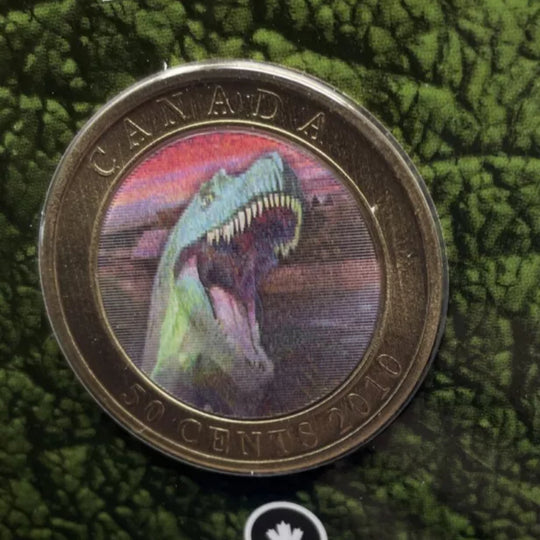 2010 Canada  Lenticular 50 Cent - Royal Tyrrell Dinosaur Museum 6 Trading Cards