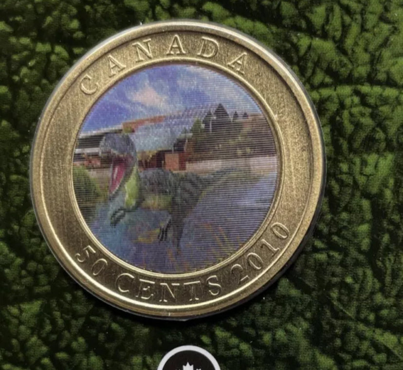 2010 Canada  Lenticular 50 Cent - Royal Tyrrell Dinosaur Museum 6 Trading Cards