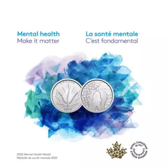 2022 Canada Pandemic Effect Mental Health Medal and Magnet Coin Mint Set. UNC