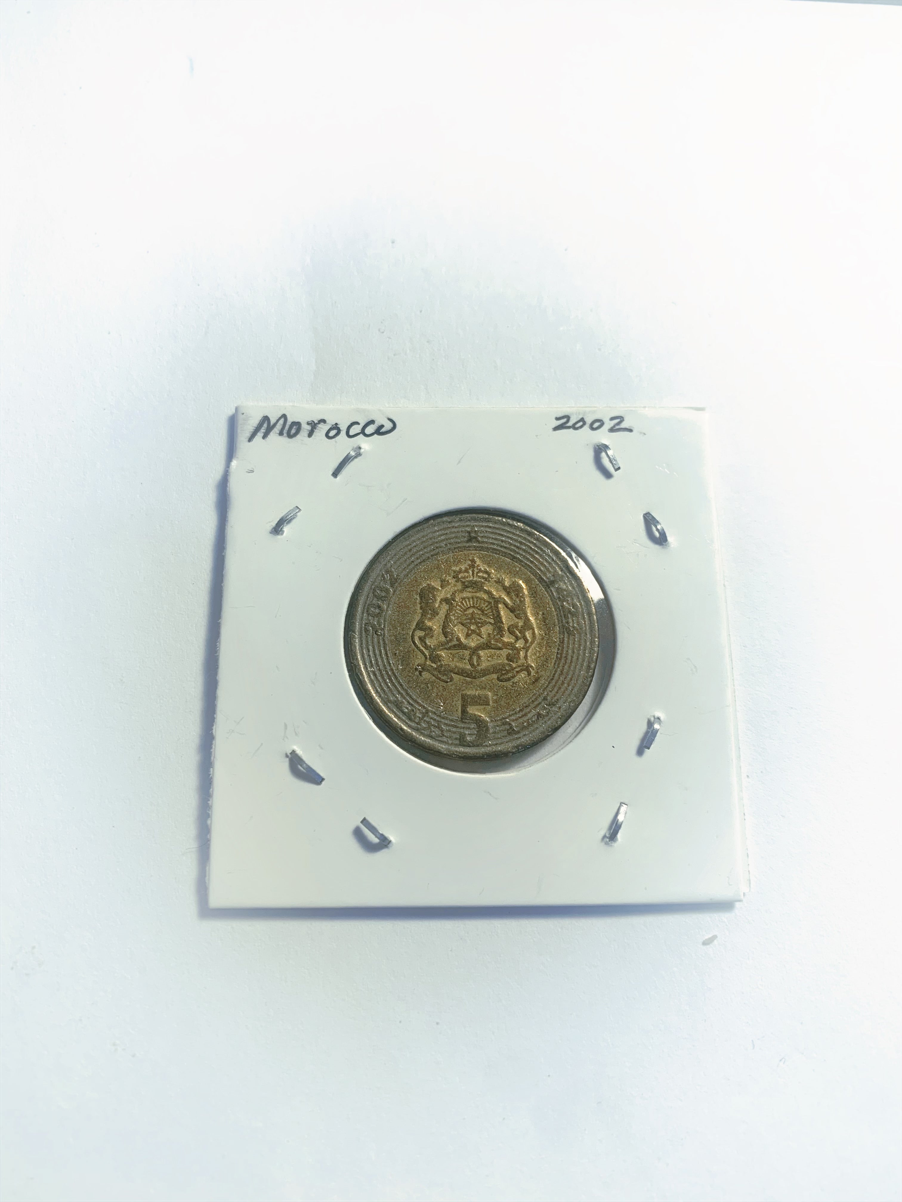2002 Maroc 5 dirhams Mohamed VI   Bimétallique