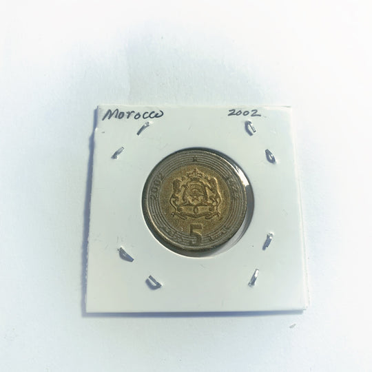 2002 Maroc 5 dirhams Mohamed VI   Bimétallique