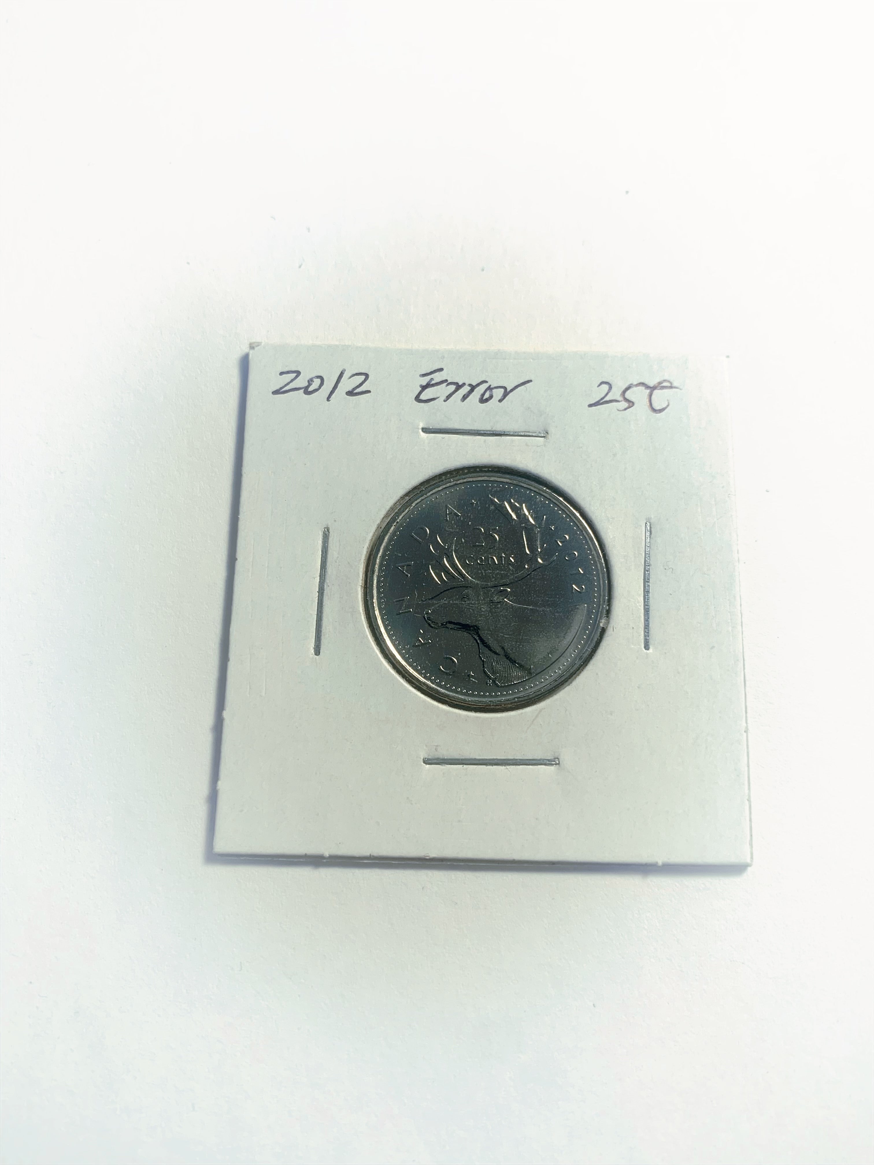 2012 Quart de caribou canadien de 25 cents BU